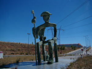 Pilgrim statue at Villabilla de Burgos